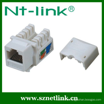 2014 Netlink Fábrica de Produção Rápida Preço Baixo IDC Cat5e Dual RJ45 Keystone Jack